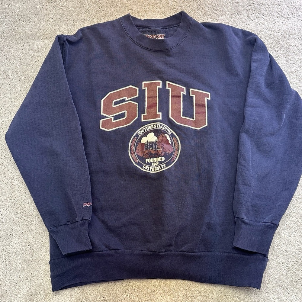 Vintage Illinois State University Sweatshirt SIU‎ Navy Jansport USA Made